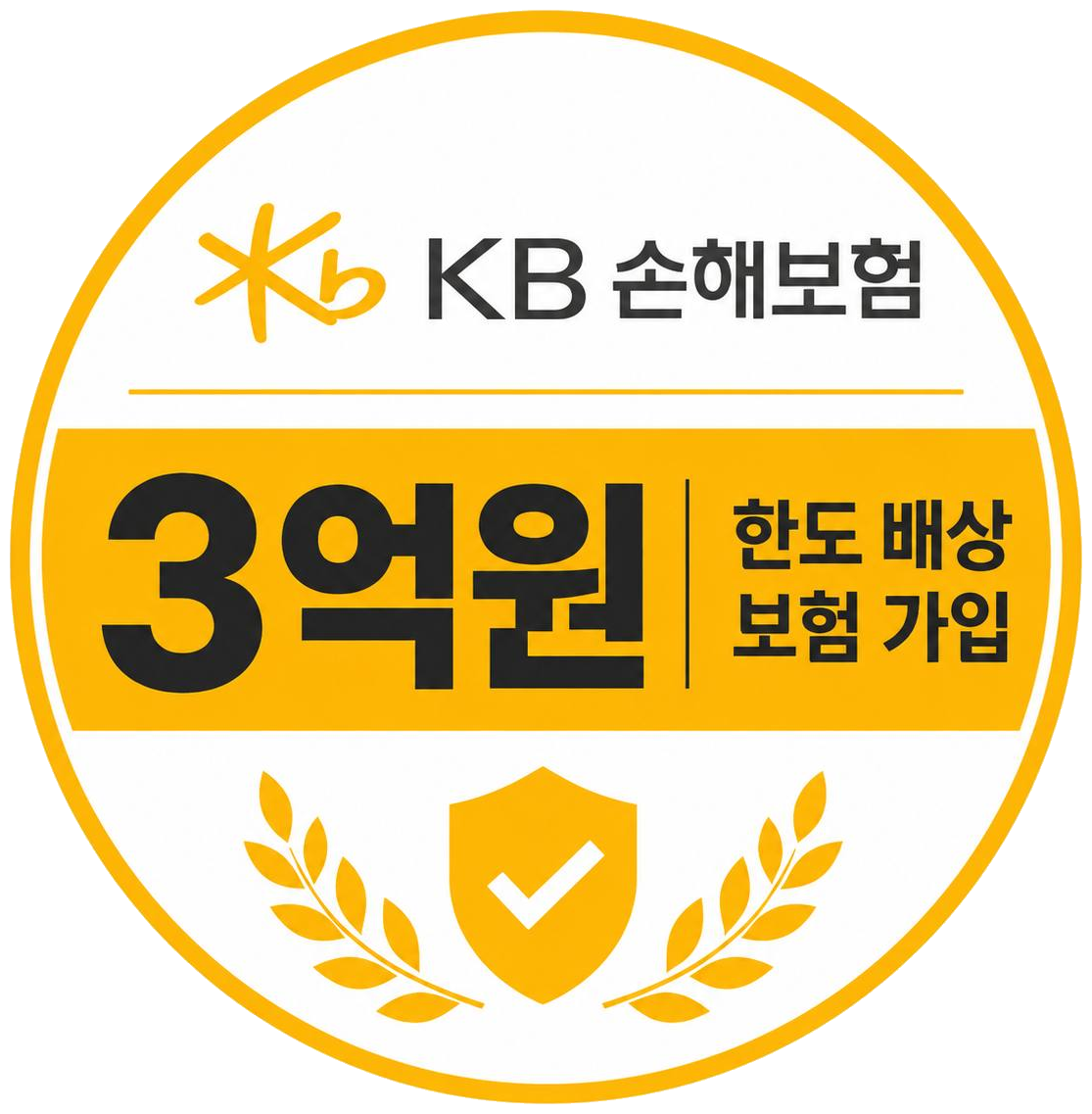 KB손해보험 3억원 한도배상 보험가입